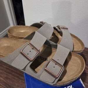 Birkenstock Arizona Sandals In Stone - 41 Regular Fit Brand New